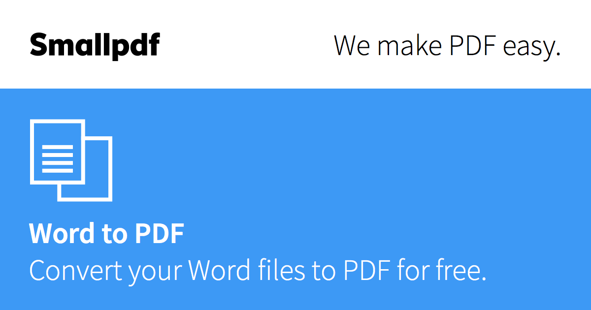 Word to PDF - Convert your DOC to PDF for Free Online